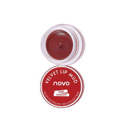 Canned Lip Mud Transparent Red Thin Persimmon Color