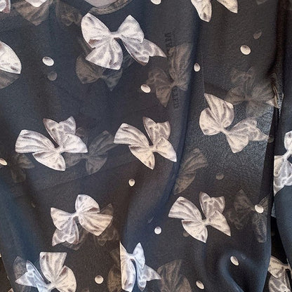 Plump Girls Slimming Retro Floral Chiffon Top