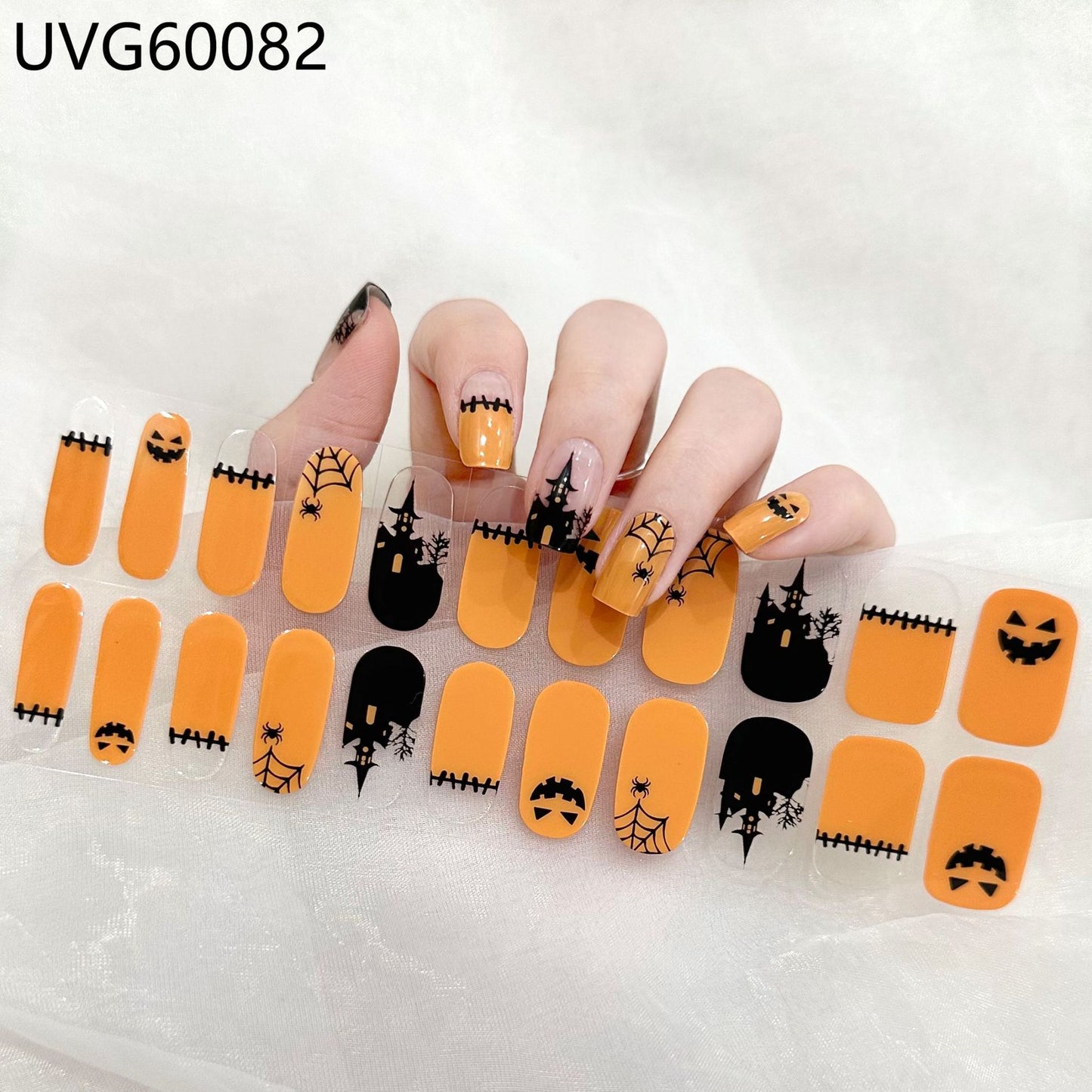 Ins Ice Transparent Nude UV Gel Nail Sticker