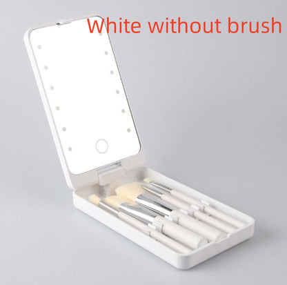 Creative Folding Makeup Mirror With Makeup Brush Set
