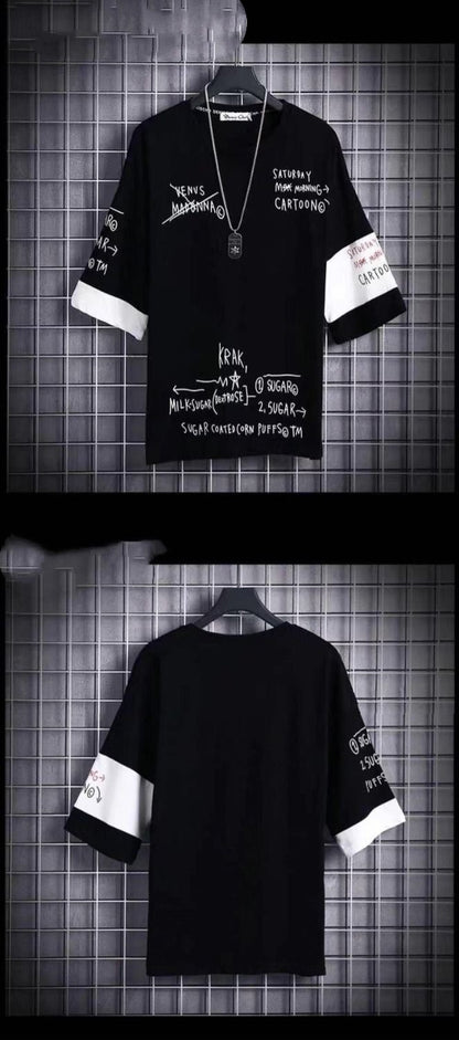 Mens Loose-fitting Japanese-style 34-sleeve Shirt For Spring And Summer