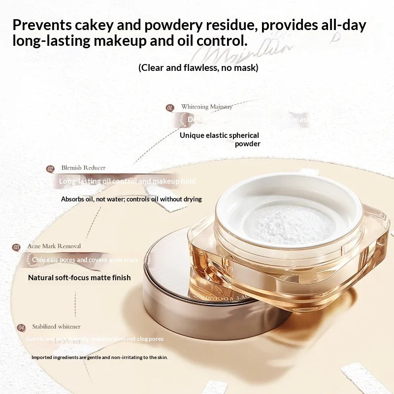 Oil-control Makeup-setting Long-wearing Waterproof And Sweat-proof Loose Powder