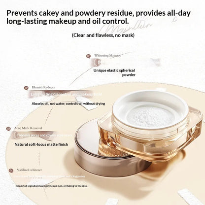 Oil-control Makeup-setting Long-wearing Waterproof And Sweat-proof Loose Powder