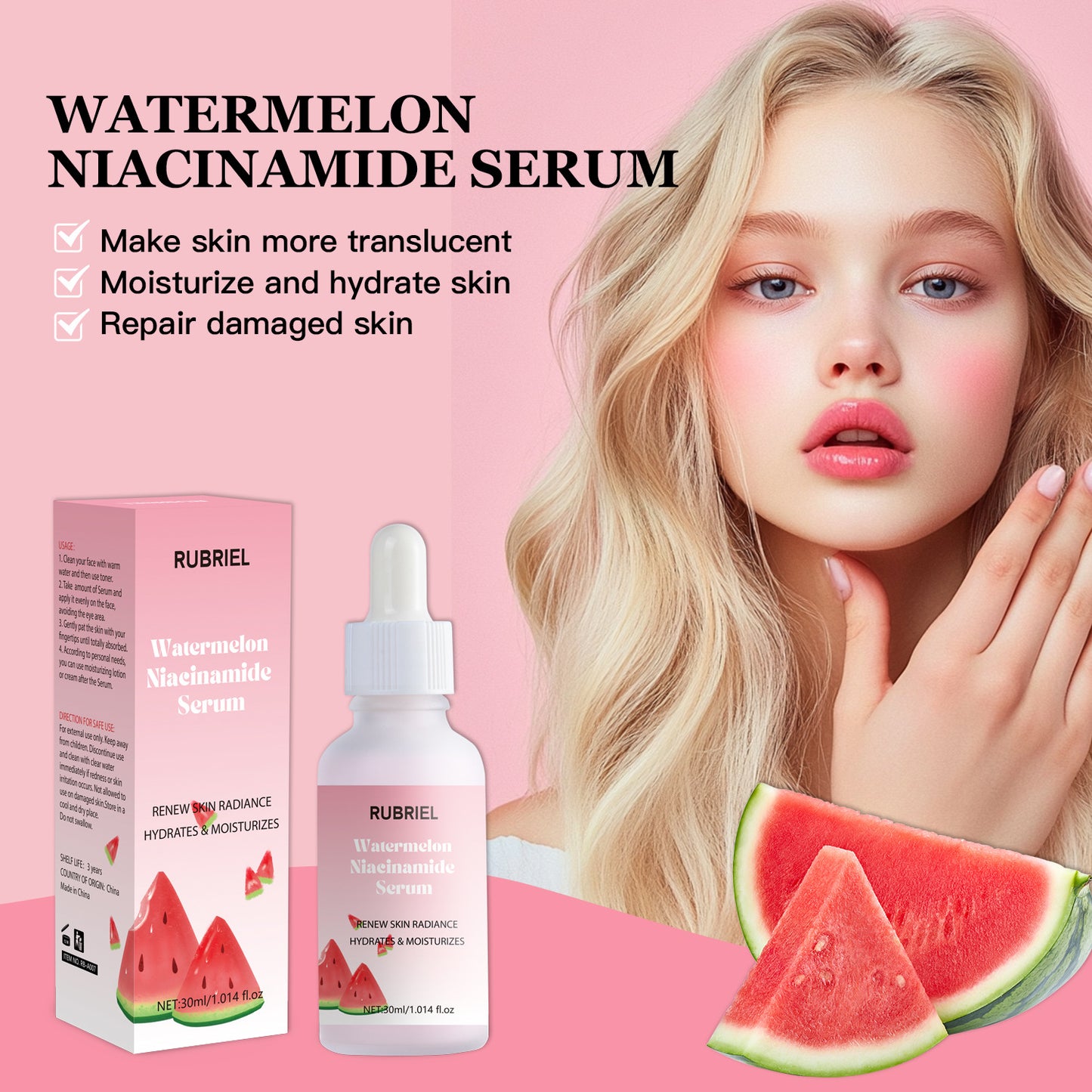 Watermelon Nicotinamide 30ml Care Solution