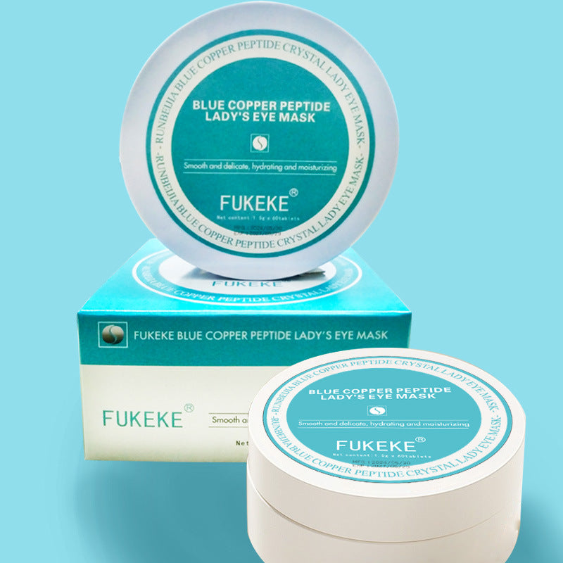 Full English Version Eye Mask Blue Copper Peptide Crystal Eye Mask