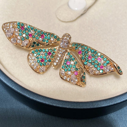 Freshwater Pearl Faux Enamel Painted Butterfly Brooch