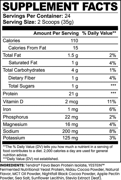 Plant Protein Chocolate 21g Protein, Muscle Recovery, Weight Management, And Digestive Support