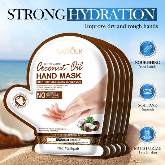 Coconut Oil Vitamin E Nourishing Hand Mask For Soft Smooth Skin