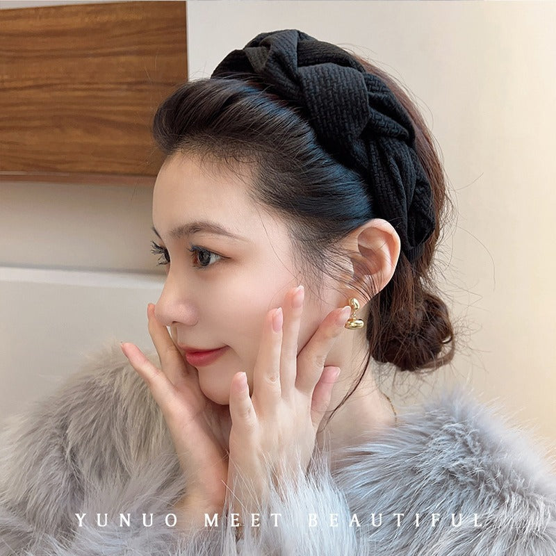 Women's Braided Braid Sponge Face Wash Hair Bands