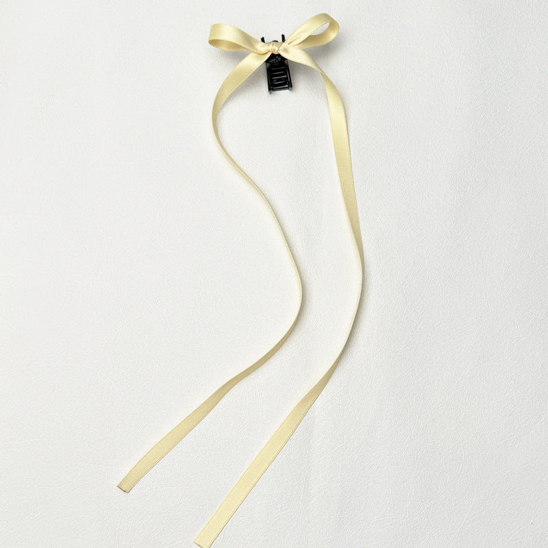 36cm Ribbon Long Polyester Cotton Bow Claw Clip