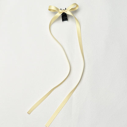 36cm Ribbon Long Polyester Cotton Bow Claw Clip