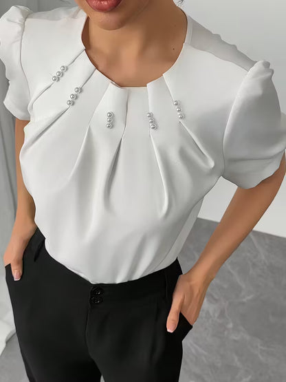 Puff-sleeve Shirt Blouse T-shirt