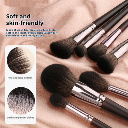 High-end Animal-Hair Loose Powder Eyeshadow And Concealer Makeup Brush Set