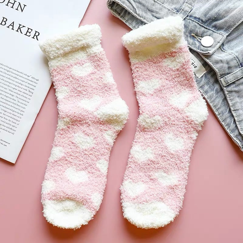 Plush sleeping socks