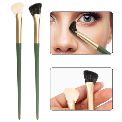 New Half Fan-shaped Nose Shadow Brush Soft Angled Flat Head Noses Contour Smudge Makeup Brushes Highlighter Blush Cosmetics Tool Brush Powder Eyeshadow Novice Portable Makeup Brushes Tools