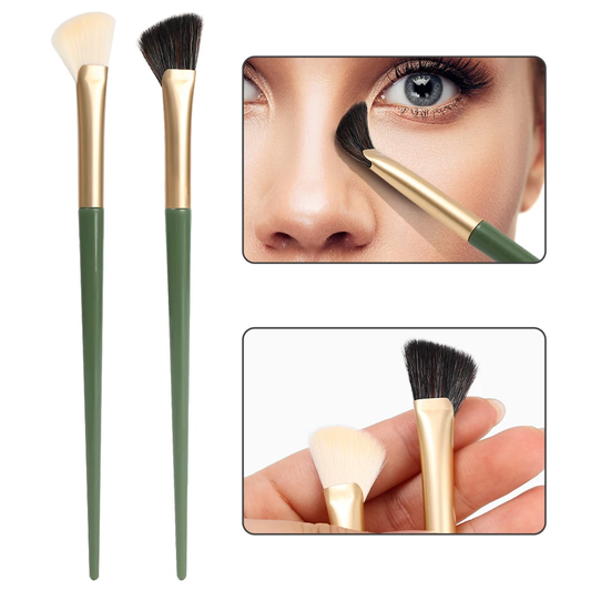 New Half Fan-shaped Nose Shadow Brush Soft Angled Flat Head Noses Contour Smudge Makeup Brushes Highlighter Blush Cosmetics Tool Brush Powder Eyeshadow Novice Portable Makeup Brushes Tools