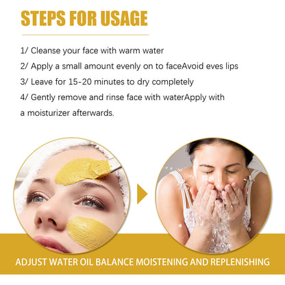 Hydrating Moisturizing Brightening Deep Cleansing Turmeric Mud Mask