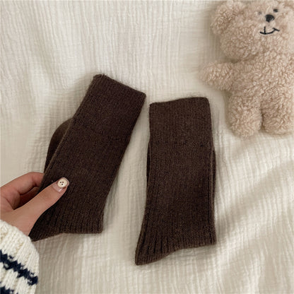 Thickened Wool Socks For Women Warm Mid-calf Length