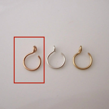 Non-piercing Nose Ring Plated 14K Gold Nose Stud