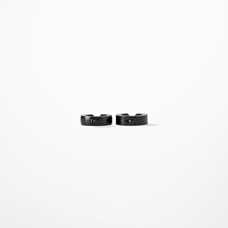 Pure Black Ear Buckle Single Without Pierced Clip Earrings
