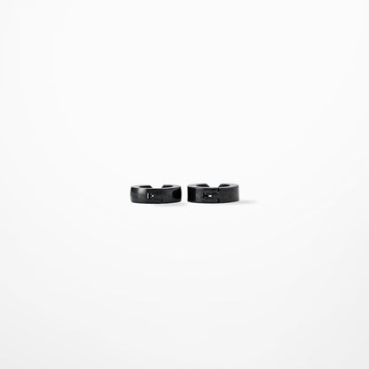 Pure Black Ear Buckle Single Without Pierced Clip Earrings