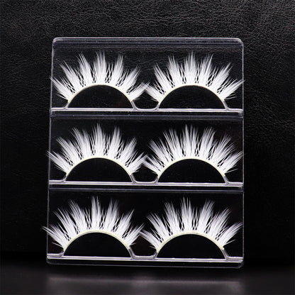 Colorable COS White Long False Eyelashes