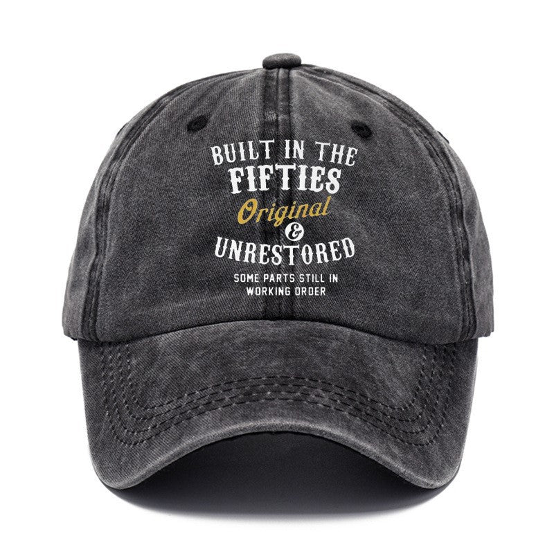 Washed Cotton Printed Distressed Vintage Dad Men's Baseball Cap
