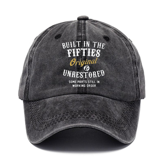 Washed Cotton Printed Distressed Vintage Dad Men's Baseball Cap
