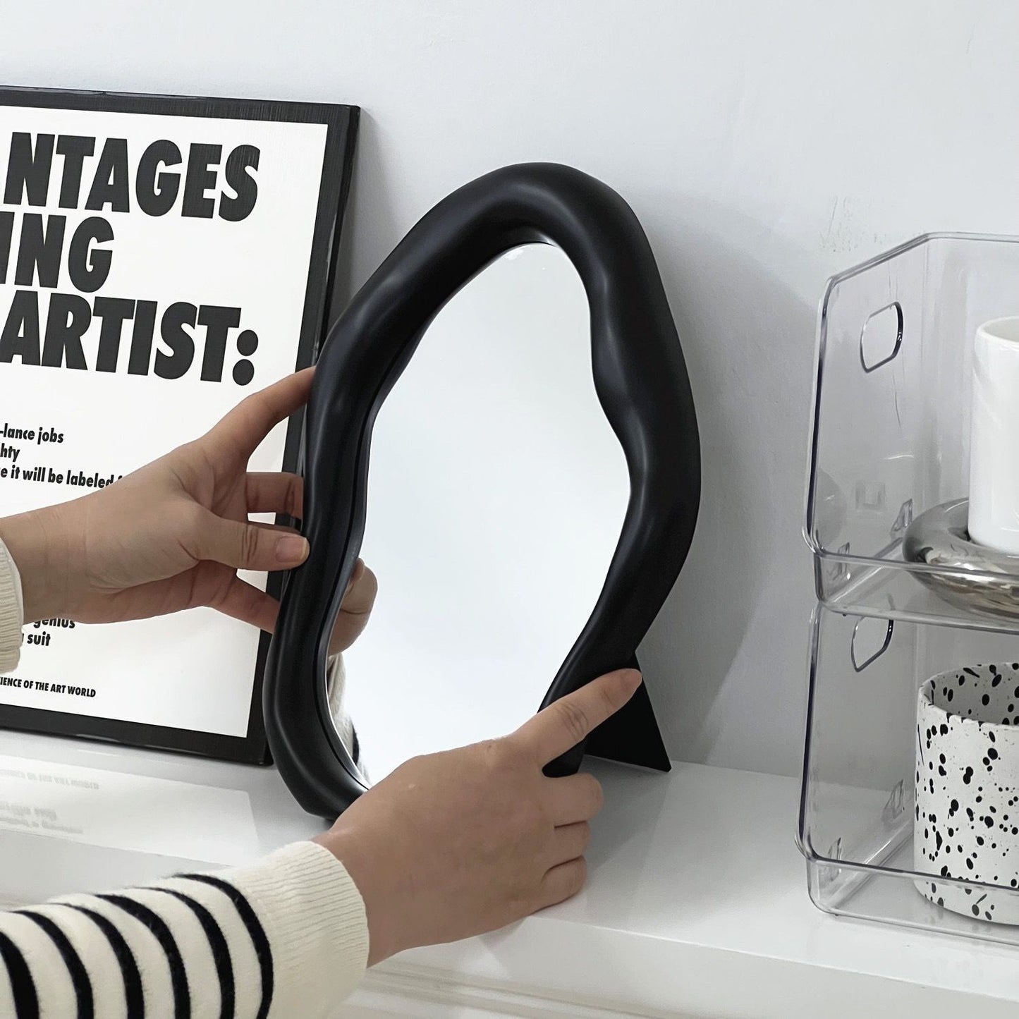 Shaped Net Red Irregular Desktop Mirror Vanity Makeup Mirror