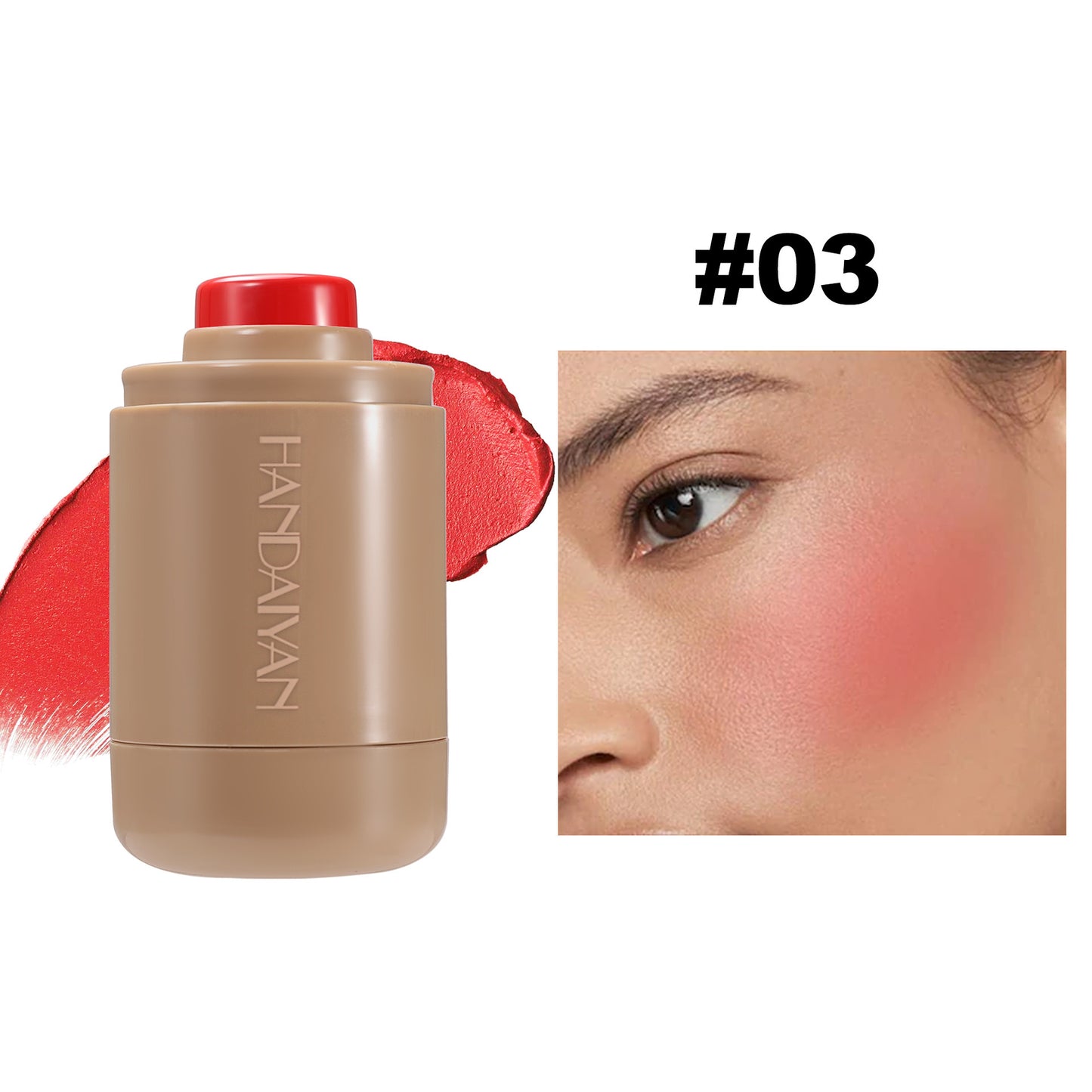 6-Color Matte Dual-Use Red Blush Contouring Palette