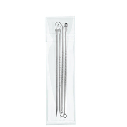 Rose Gold Stainless Steel Acne Needle 4-piece Tool Beauty Acne Blackhead Acne Clip Tool Set