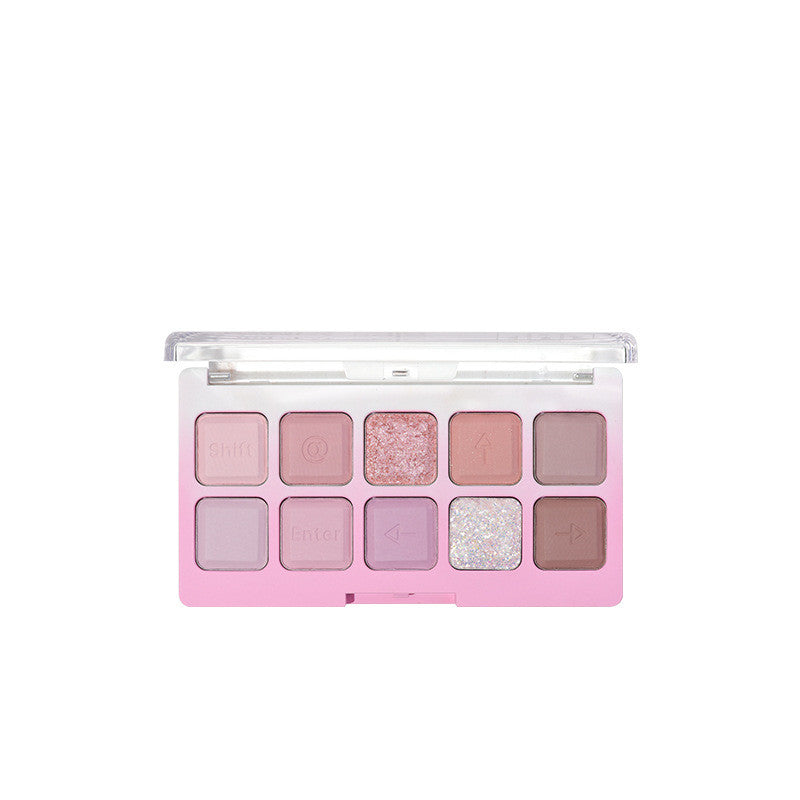 Ten Color Eyeshadow Palette Shimmer Matte Beginner