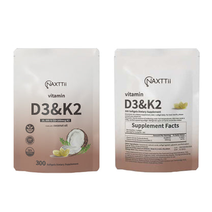 D3K2 Bone Health Softgels 300 Capsules With Clinically Validated Dosage Triple-Action Support For Joints Immunity Heart Health