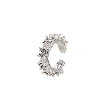 Diamond-studded Non-pierced Ear Clip Ear Buckle Earrings
