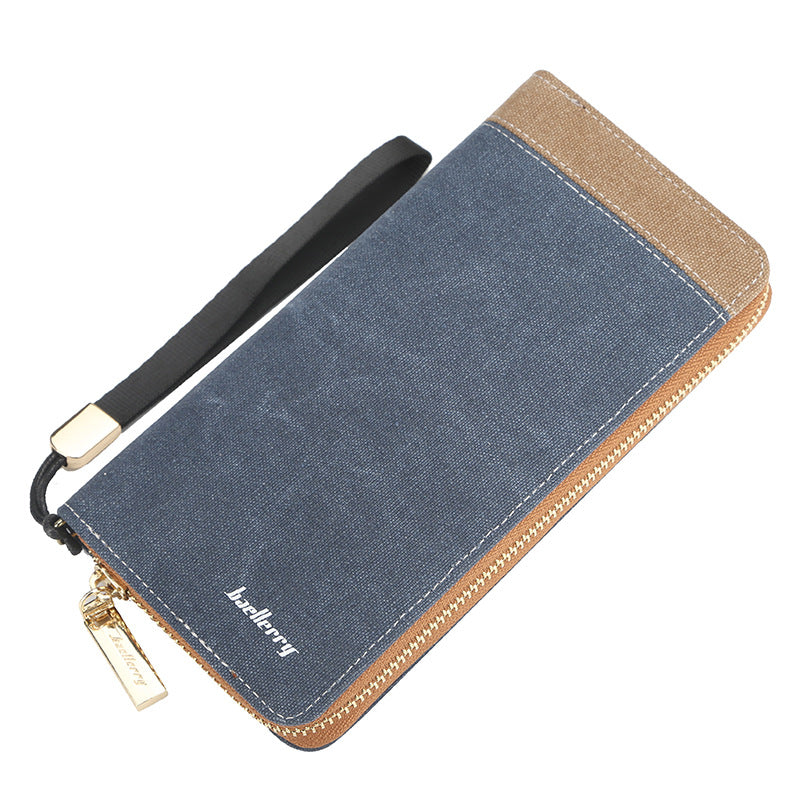 Vintage canvas clutch bag zipper clutch bag