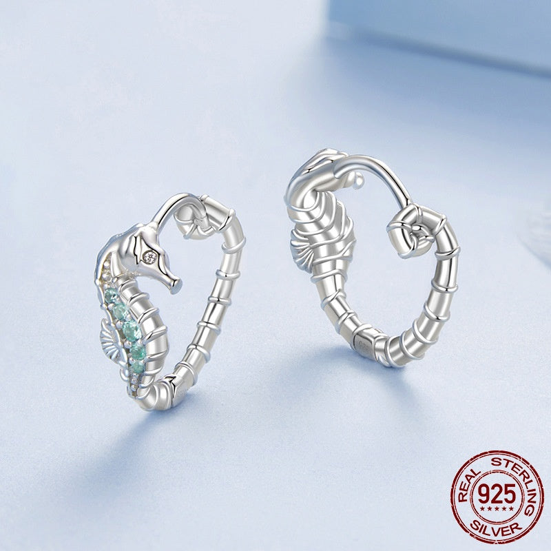 Haima Ear Clip Sterling Silver Earrings