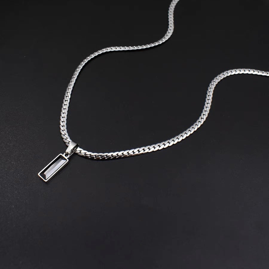 New Black Zircon Pendant Necklace For Women