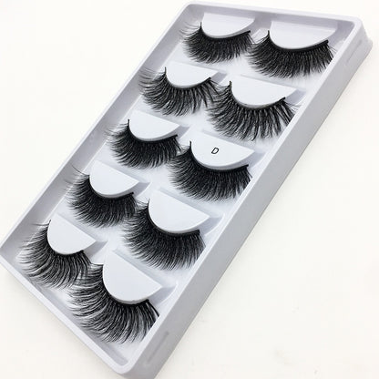Chemical Fiber False Eyelashes 5 Pairs Thick Natural Curling
