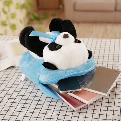 Plush panda school bag
