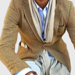 Men's Digital-Print Western-Style Fashion Suit Jacket