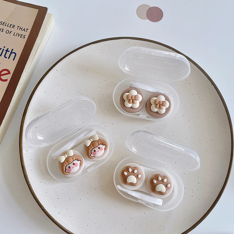 3 Pack Colored Contact Lenses Case Compact And Portable Contact Lens Case