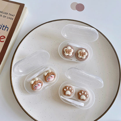 3 Pack Colored Contact Lenses Case Compact And Portable Contact Lens Case