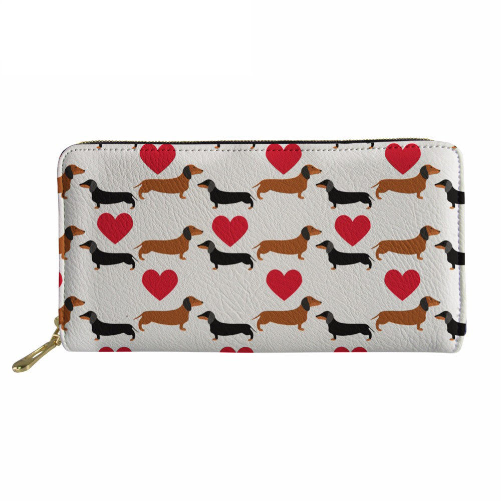Printed Vintage Lady Zip Clutch