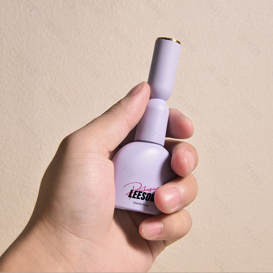 Light-proof Glass Nail Polish Bottle Bottle With Brush Electroplating Nail Polish Cover