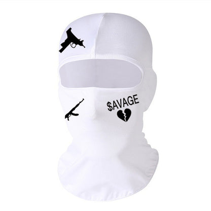 Outdoor Cycling Windproof Sun-proof And Breathable Neck Protection Heat Transfer Patch Printed Ice Silk Headgear