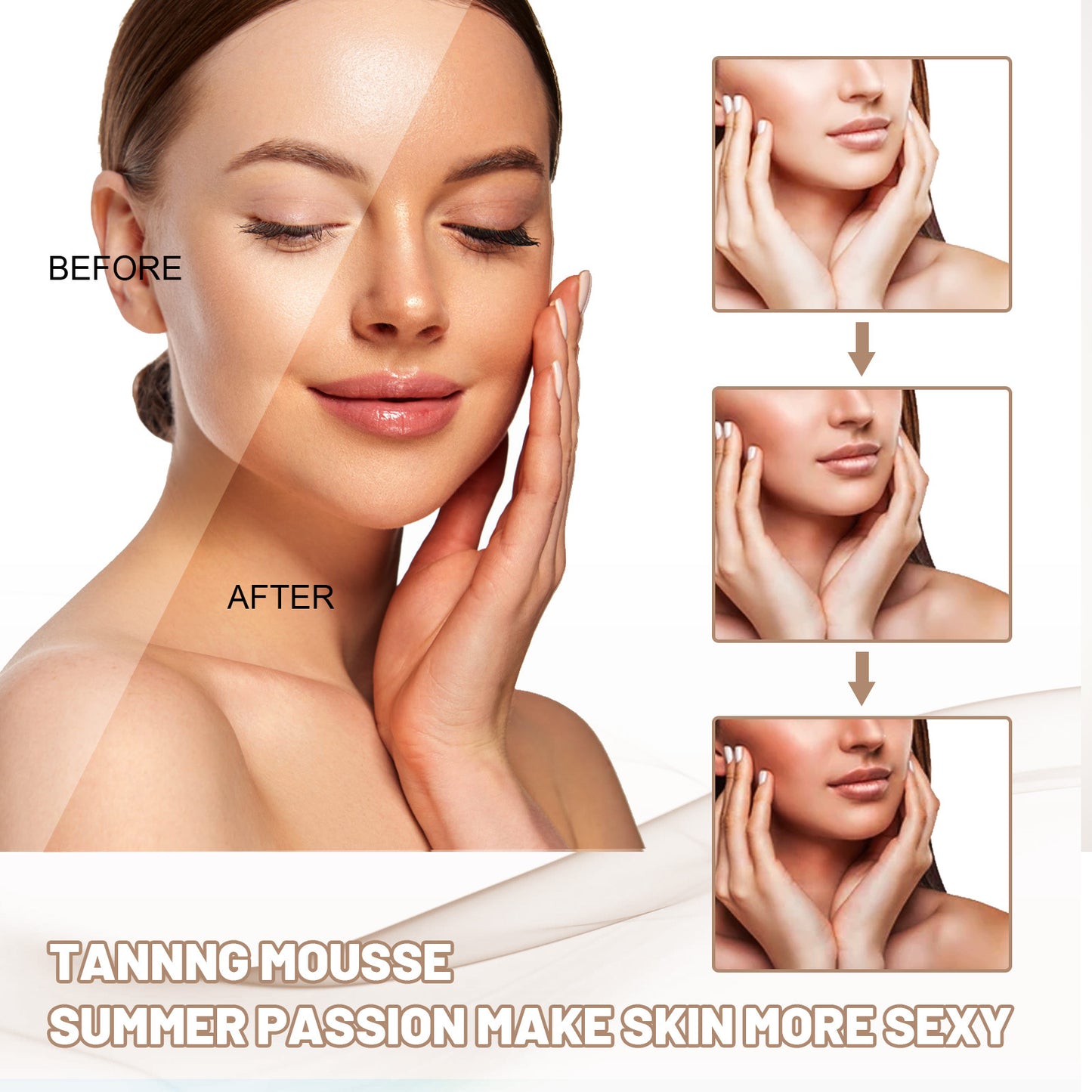 Skin Beach Sun Cream Spray Sun-free Apply To Become Bronze