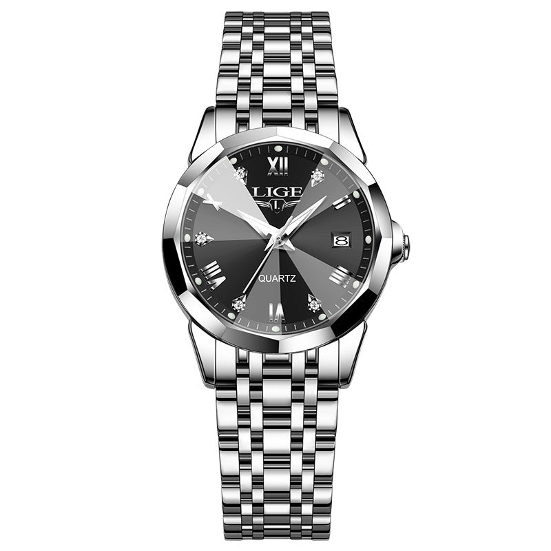 Stylish And Versatile Calendar Waterproof Quartz Watch Couple Men And Women Watch