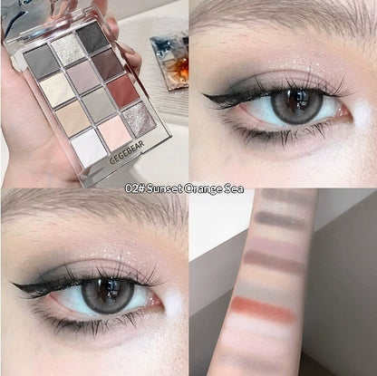 Water Ripple Color Eyeshadow Palette For Korean-Style Makeup