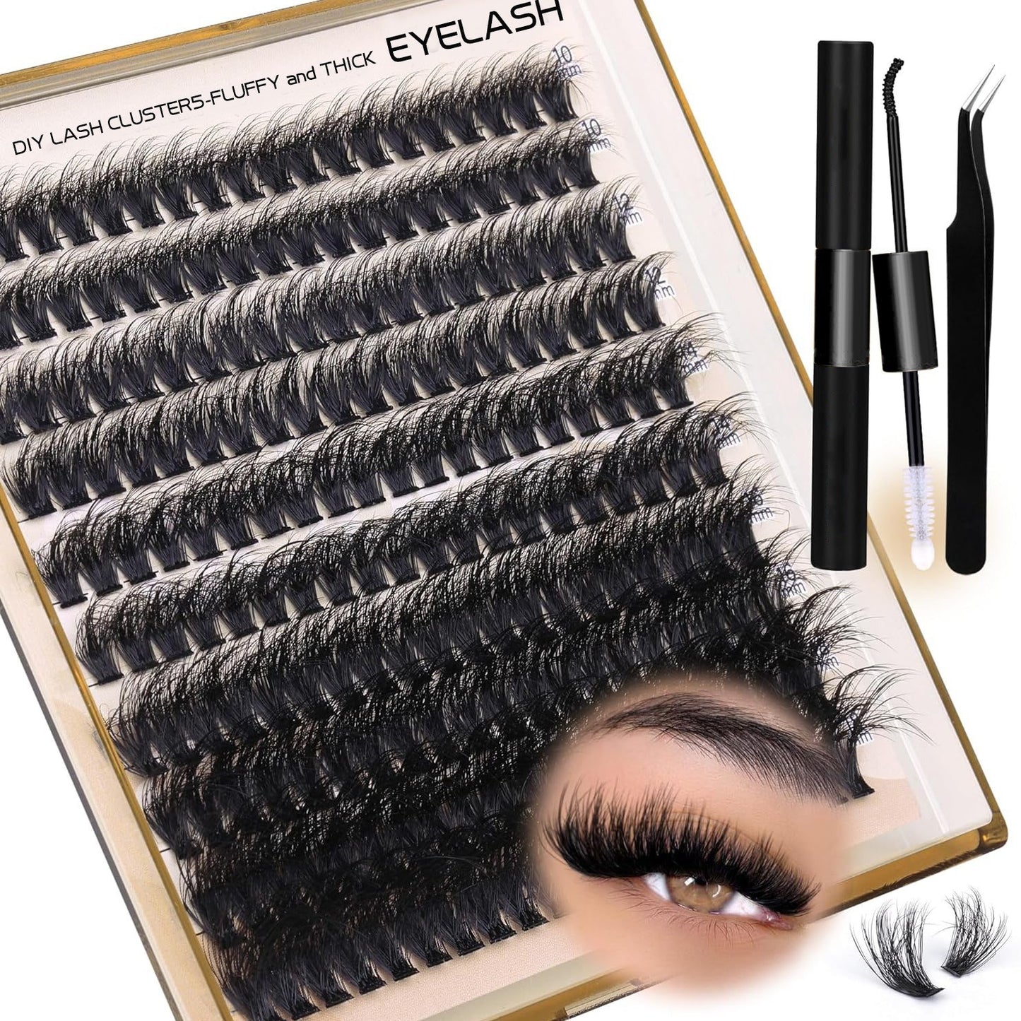 Fluffy Faux Mink Segmented Eyelashes