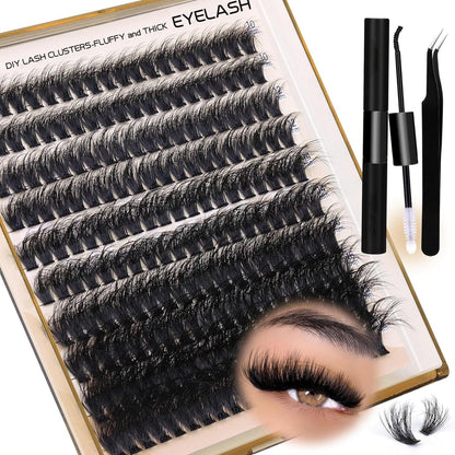 Fluffy Faux Mink Segmented Eyelashes